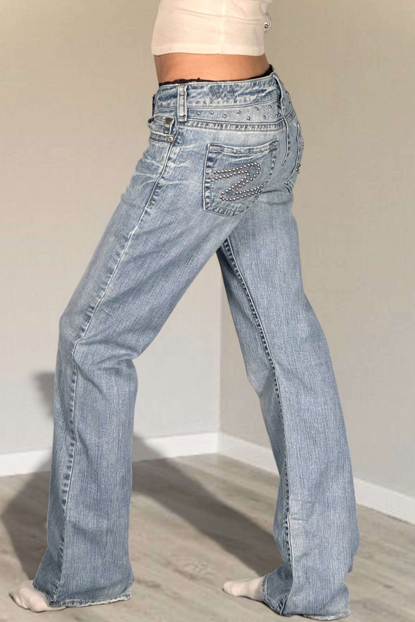 Lågmidjade jeans stl: S