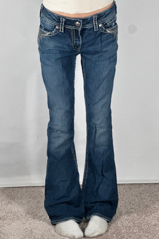 Lavtaljede jeans str: S