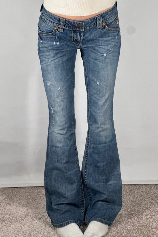 Lavtaljede jeans str: S