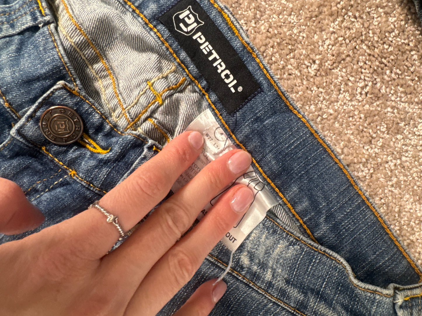 Lavtaljede jeans str: S