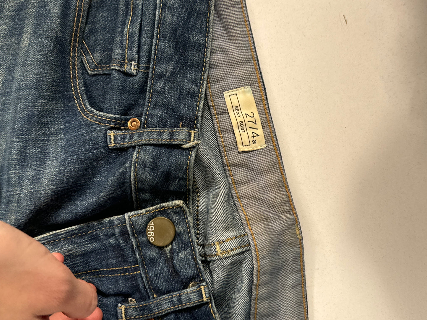 Lavtaljede jeans str: S