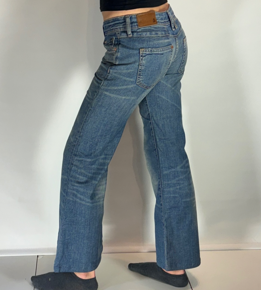 Lågmidjade jeans–stl: S