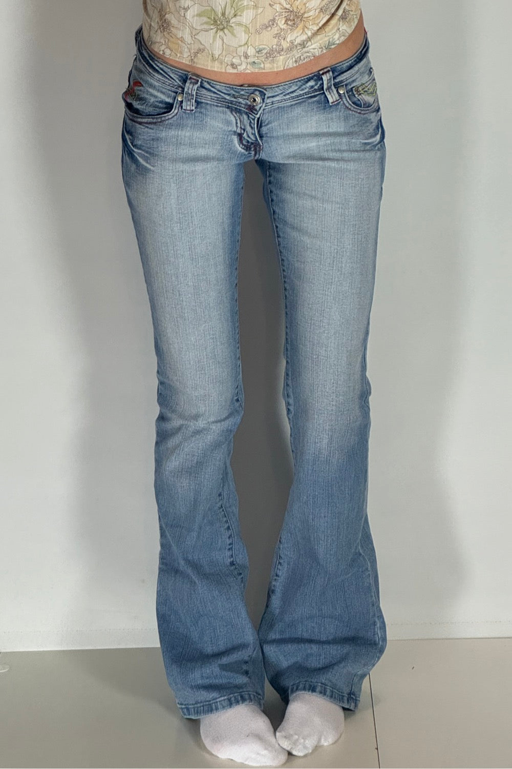 Lågmidjade jeans–stl: XS/S