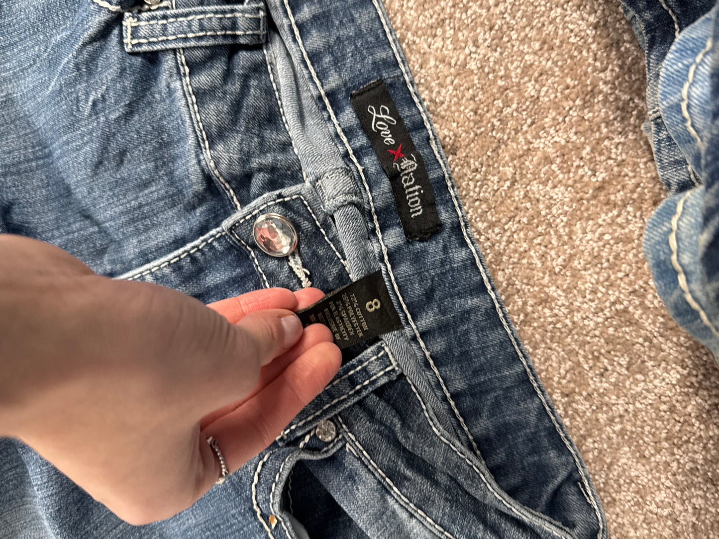 Lavtaljede jeans str: M