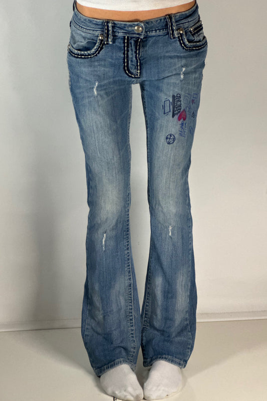 Lågmidjade jeans stl: S