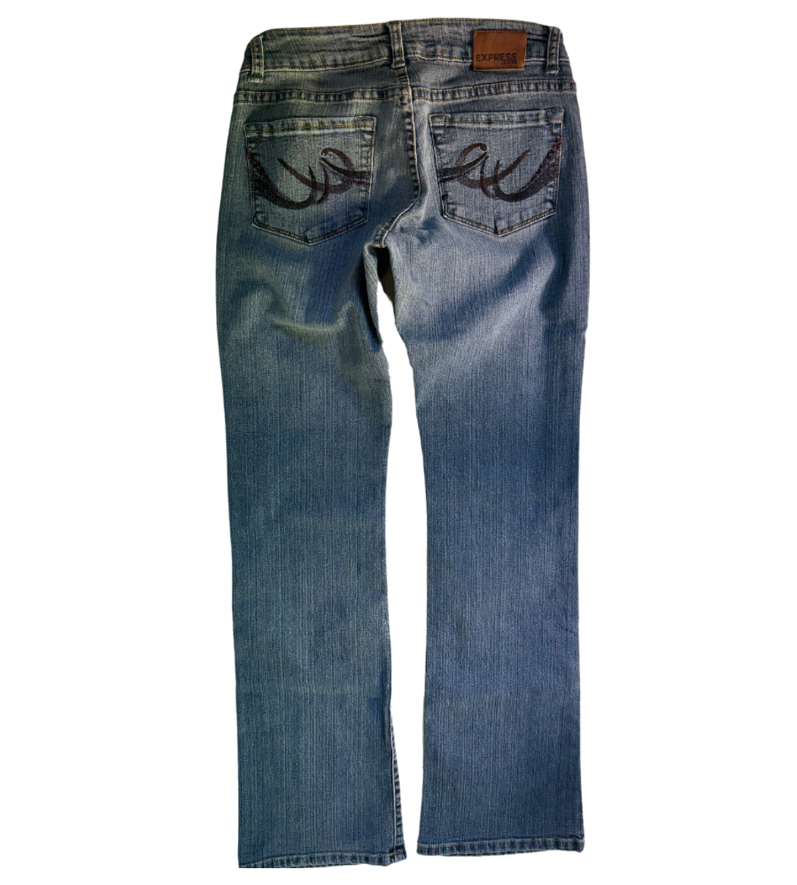 Lågmidjade jeans–stl: S