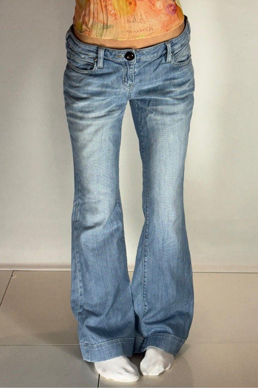 Lågmidjade jeans–stl: M