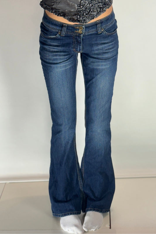 Lågmidjade jeans–stl: S