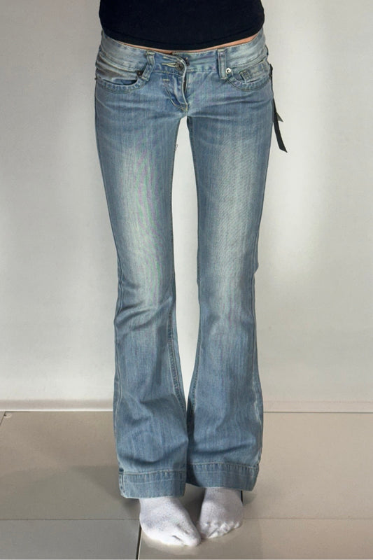 Lågmidjade jeans–stl: XXS
