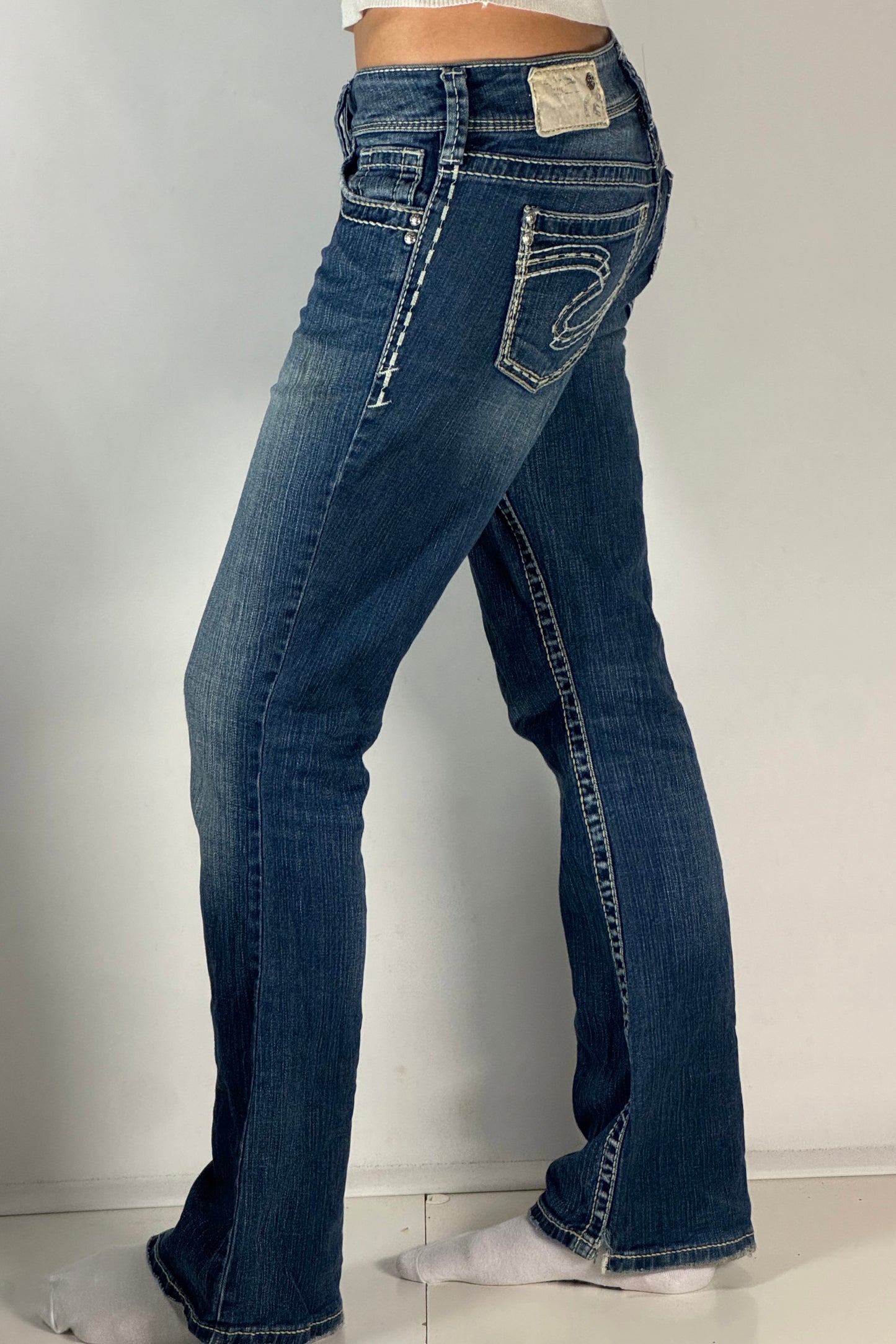 Lågmidjade jeans stl: S