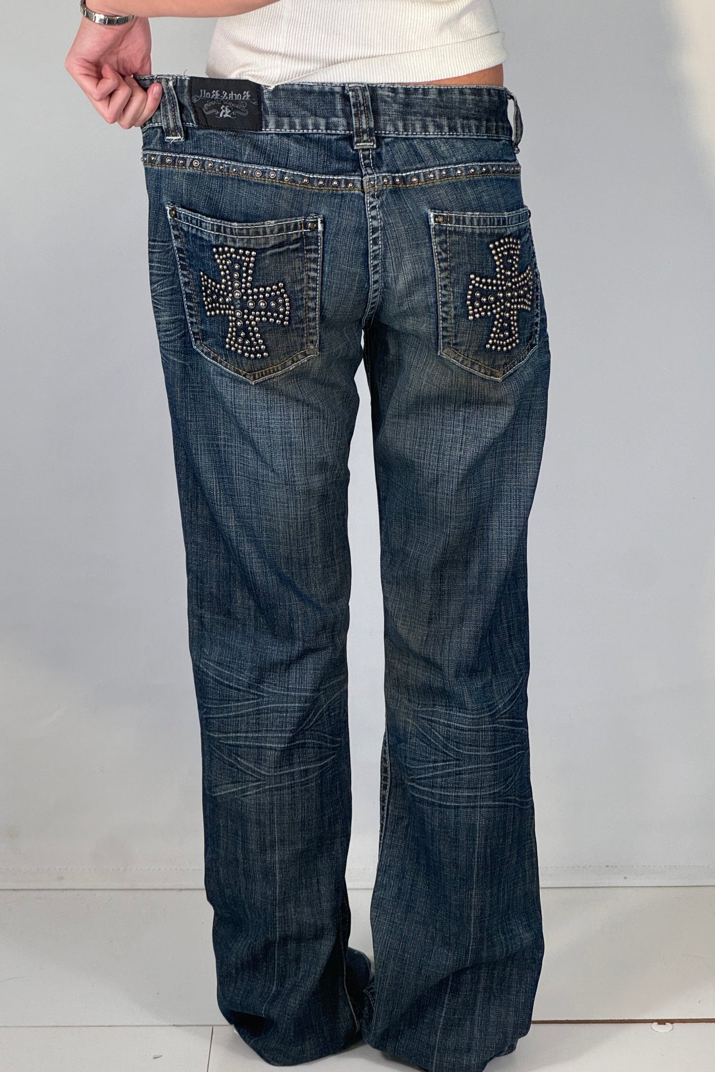 Lavtaljede jeans str: M