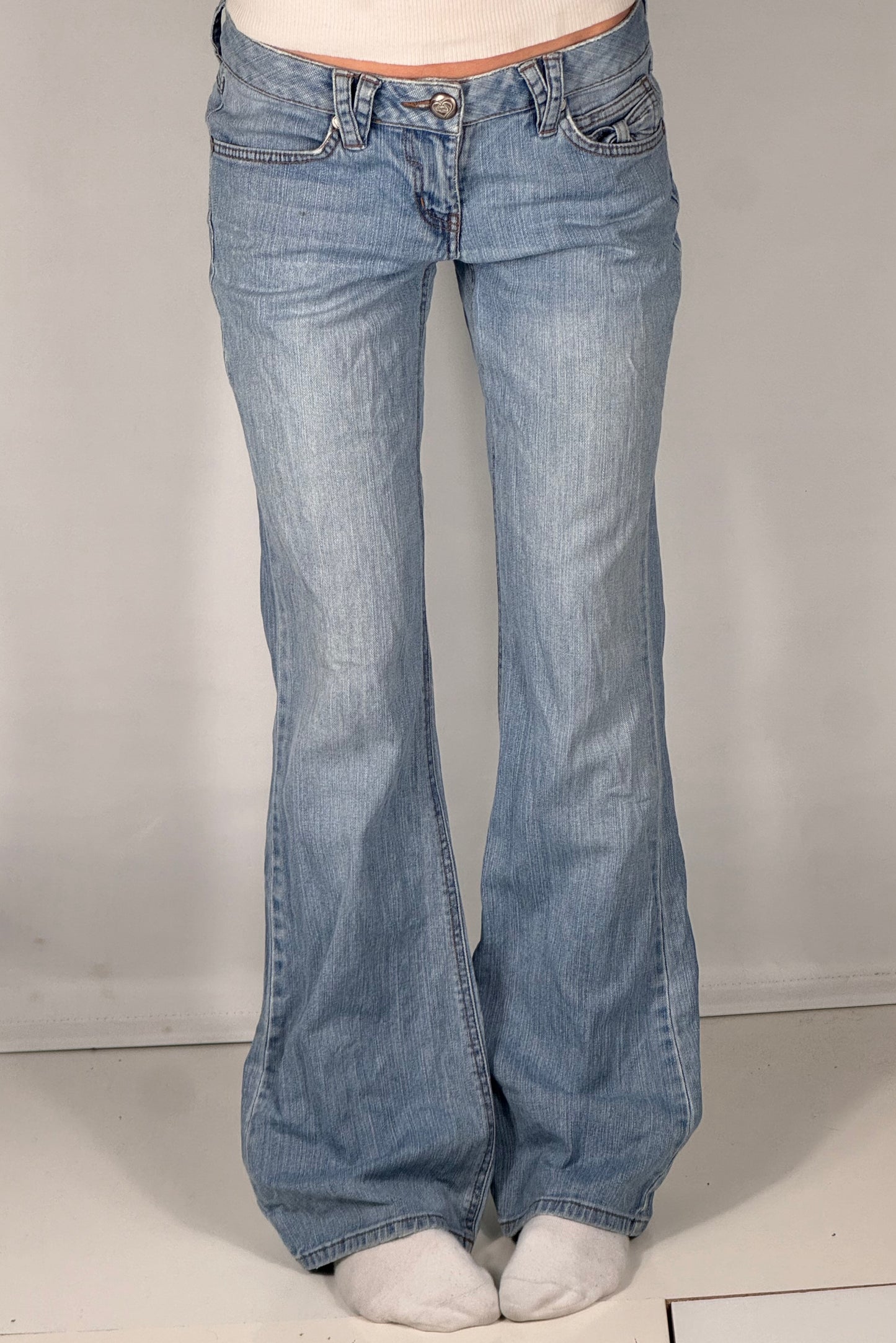 Lavtaljede jeans str: S