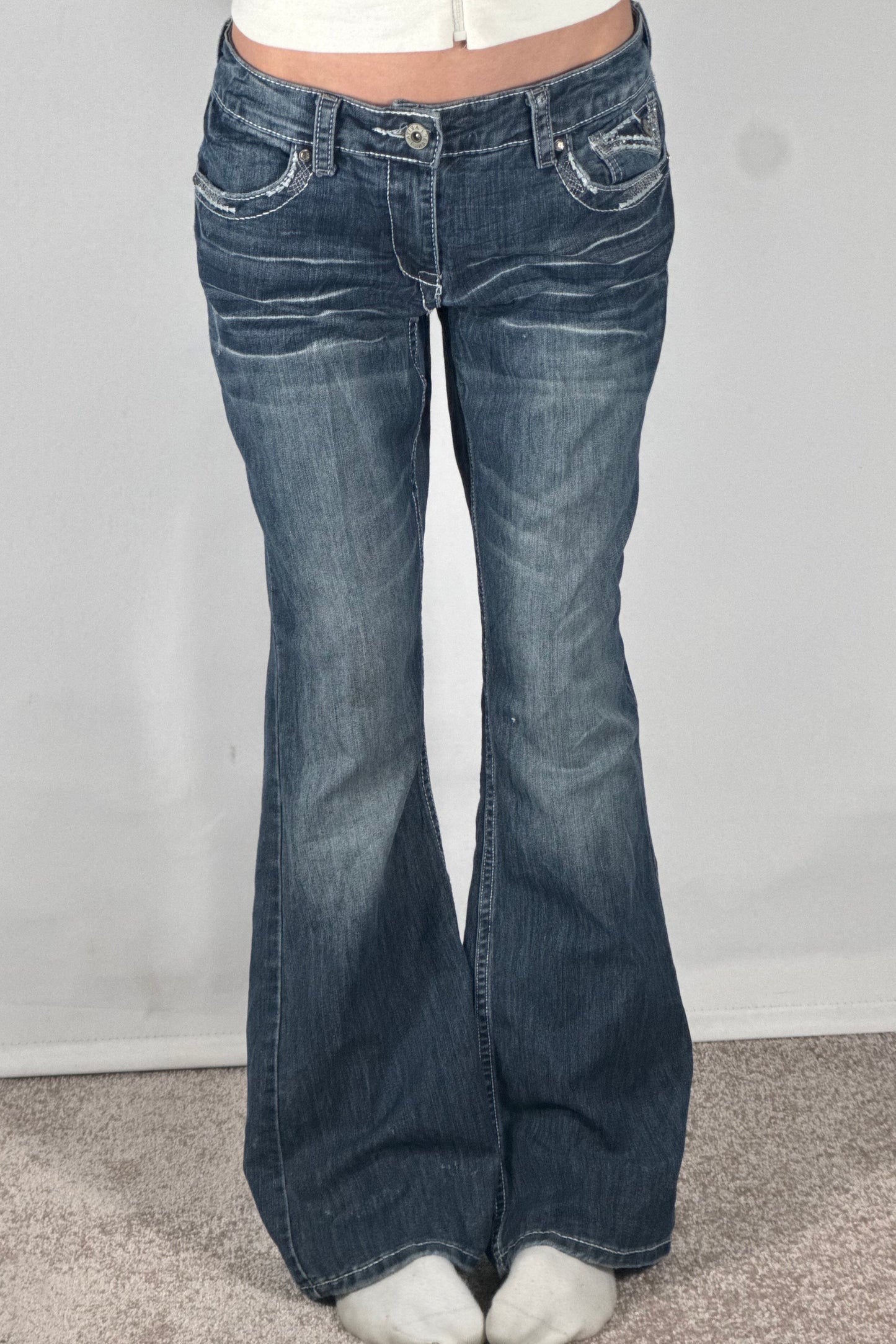 Lavtaljede jeans str: M