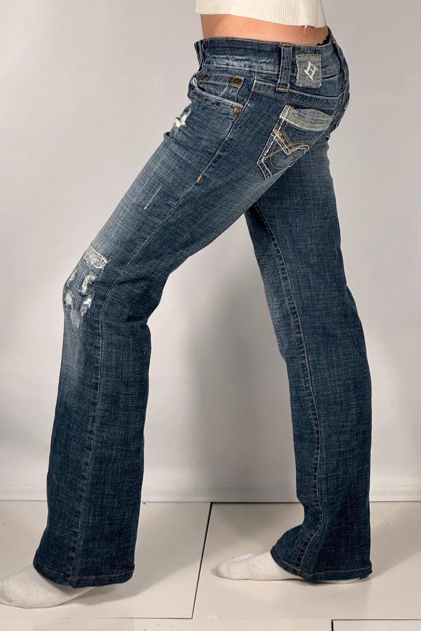 Lavtaljede jeans str: S
