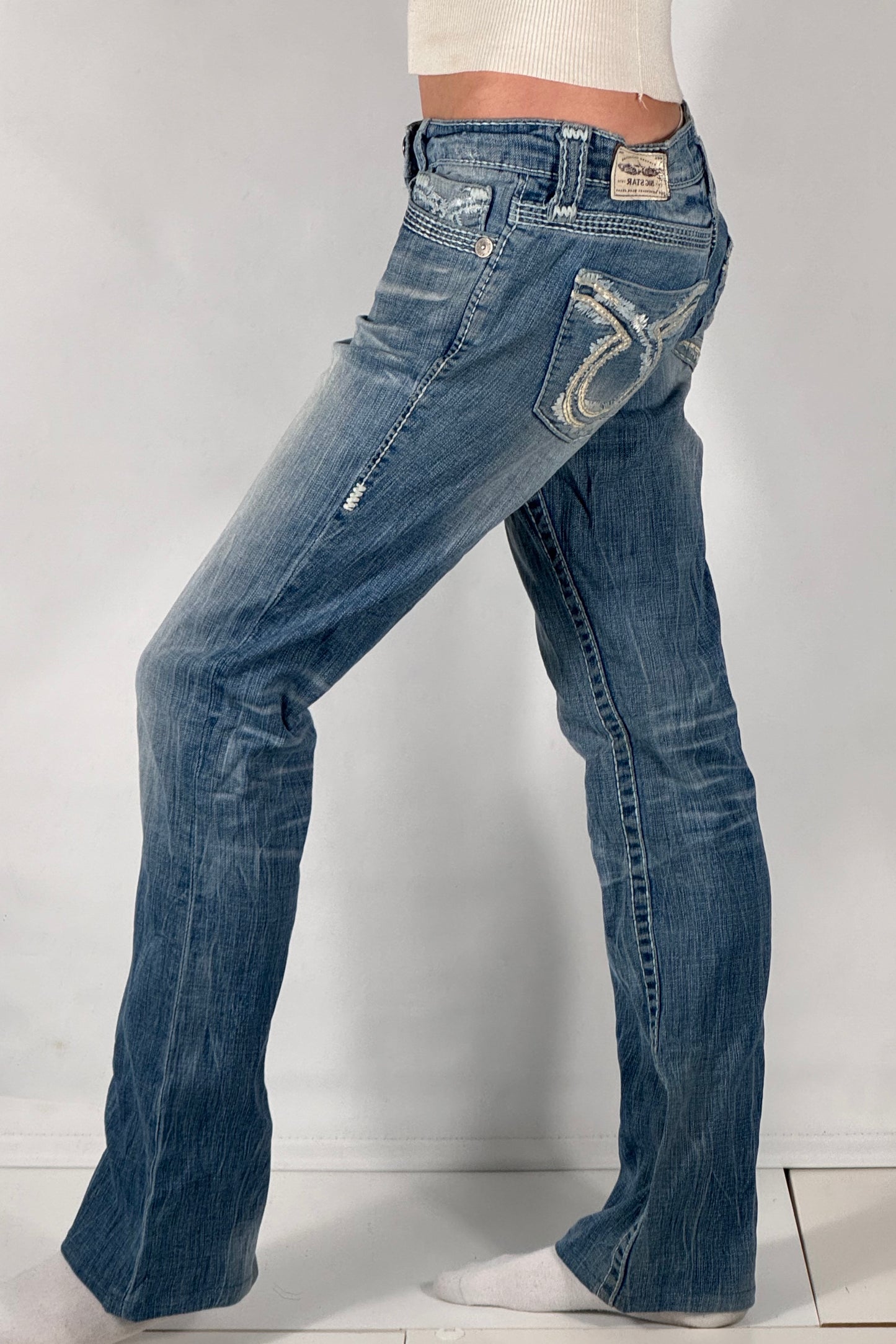 Lågmidjade jeans stl: S