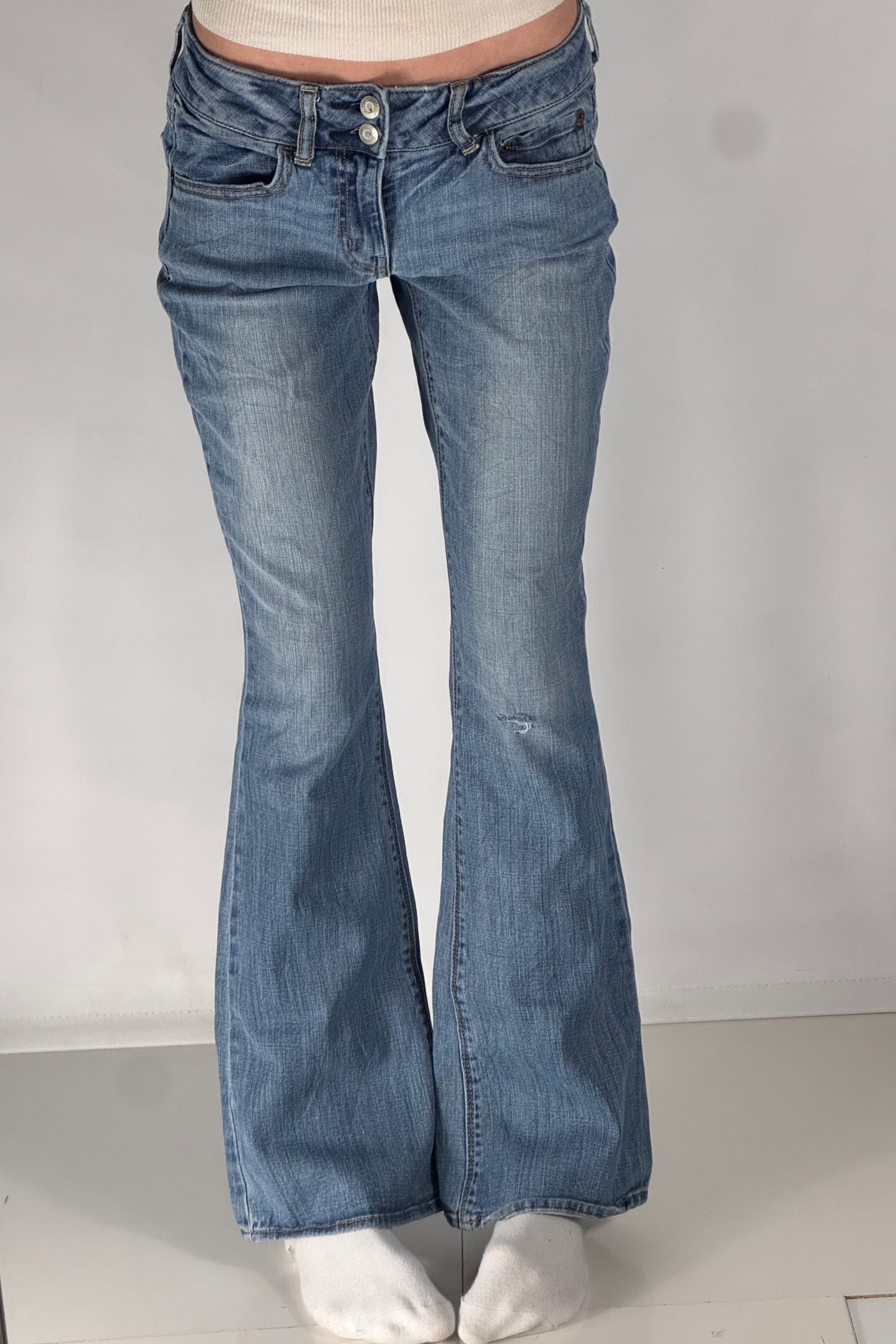 Lavtaljede jeans str: S