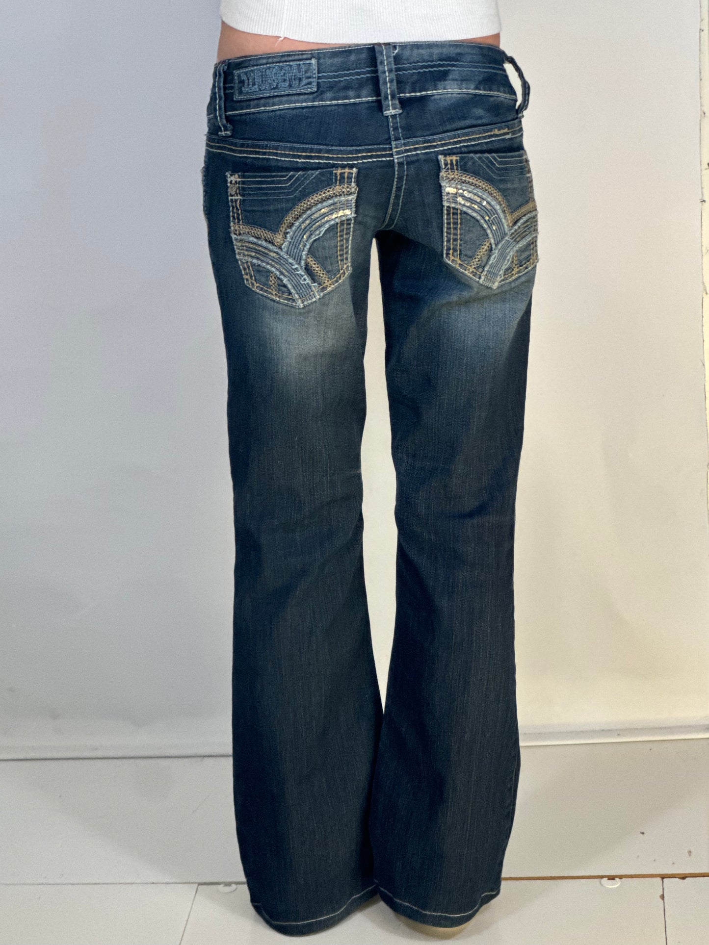 Lavtaljede jeans str: S