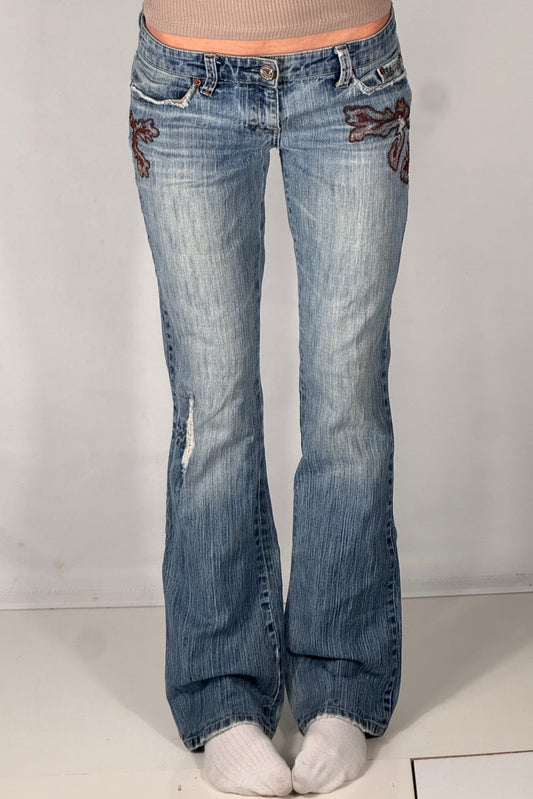 Lavtaljede jeans str: S
