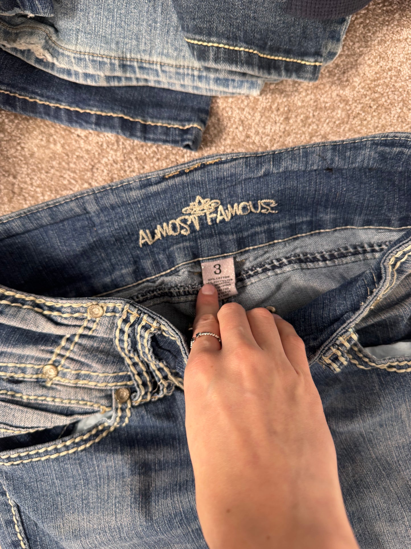 Lavtaljede jeans str: XS