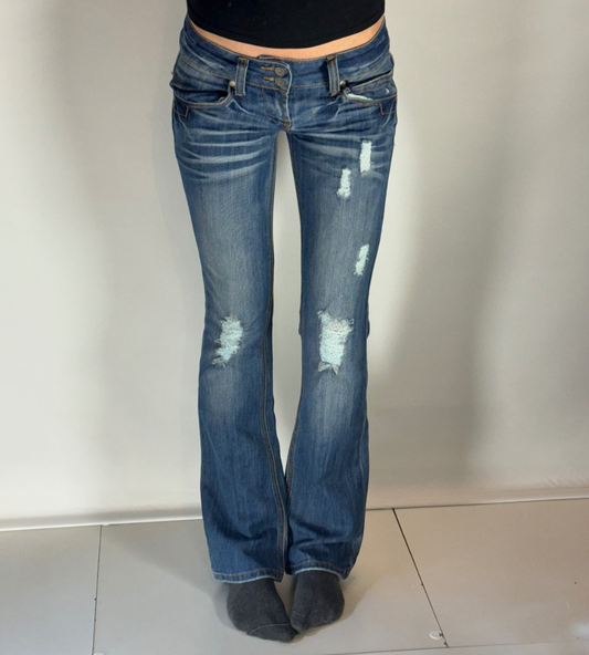 Lågmidjade jeans–stl: XS