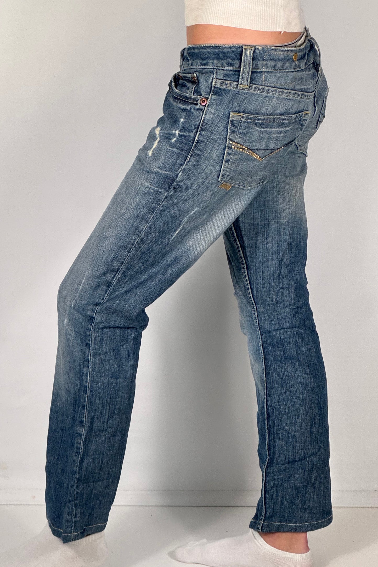 Lavtaljede jeans str: S