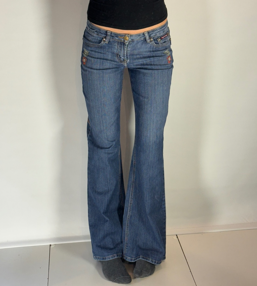 Lågmidjade jeans–stl: XS