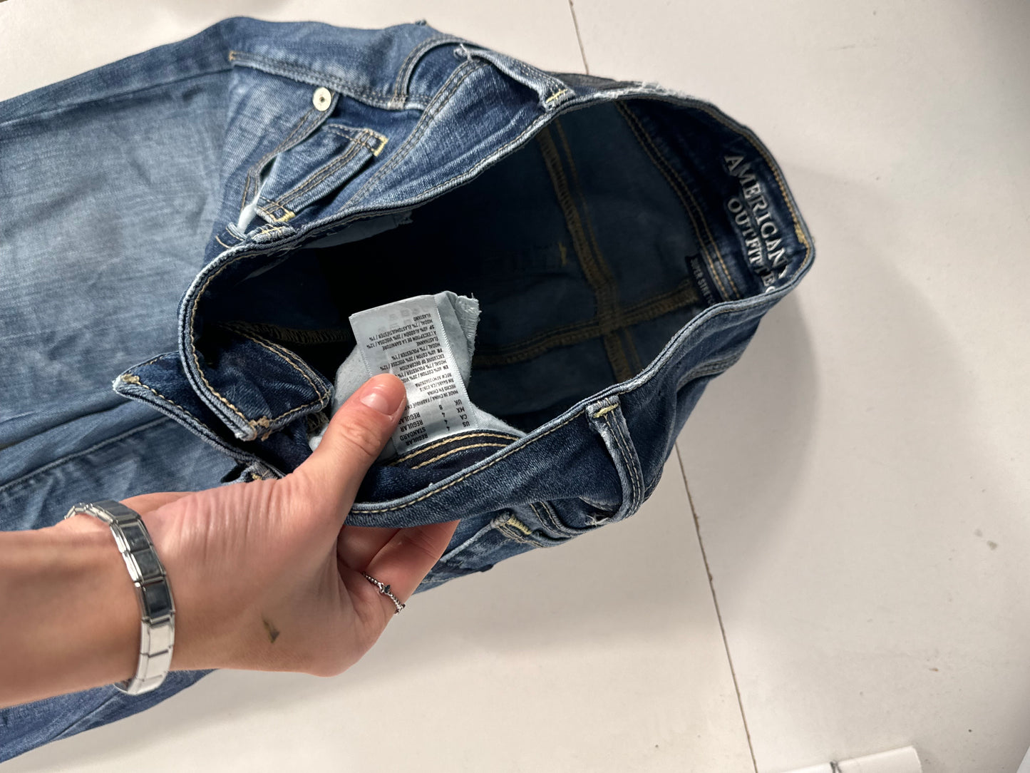 Utsvingte jeans str: XS