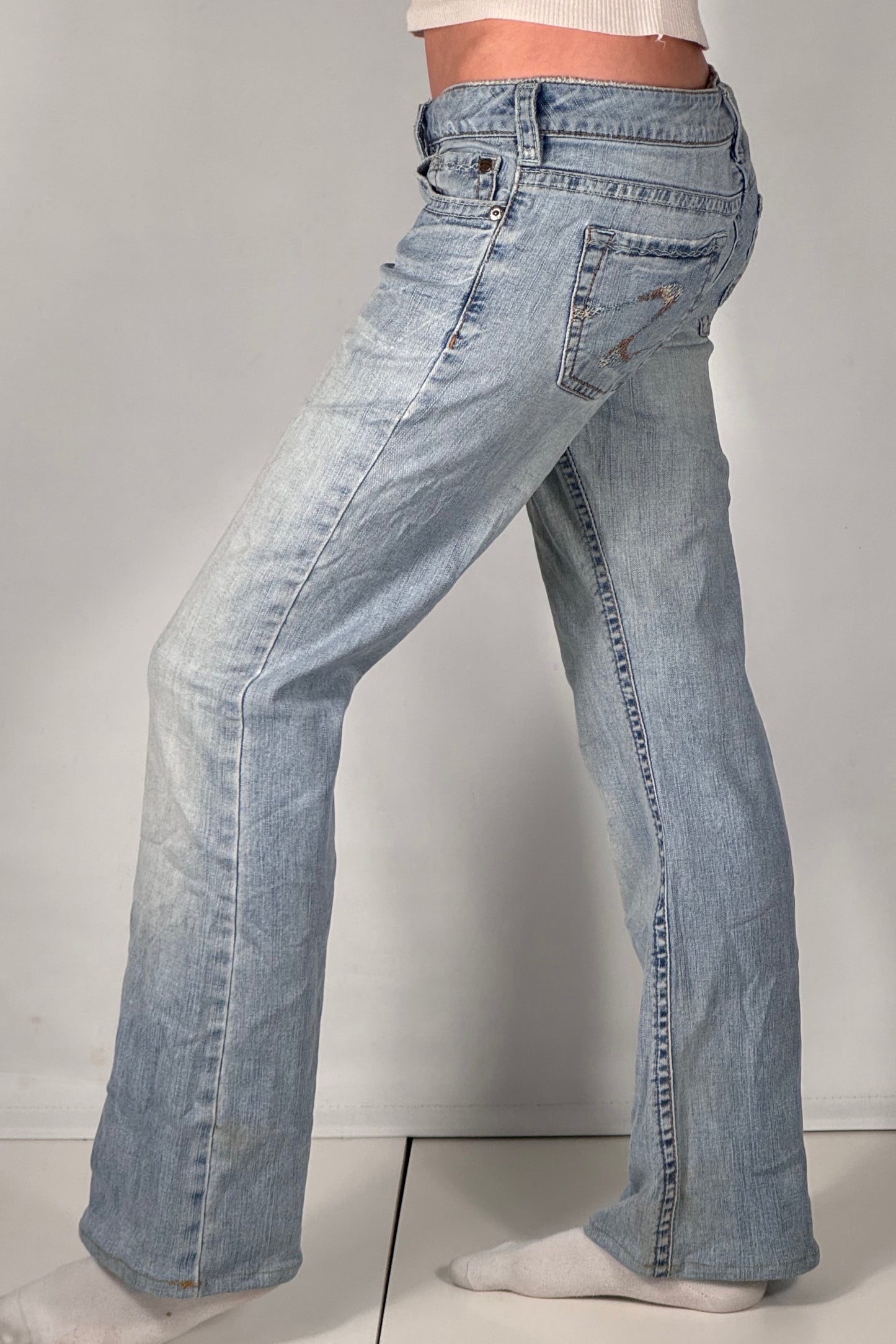 Lavtaljede jeans str: S