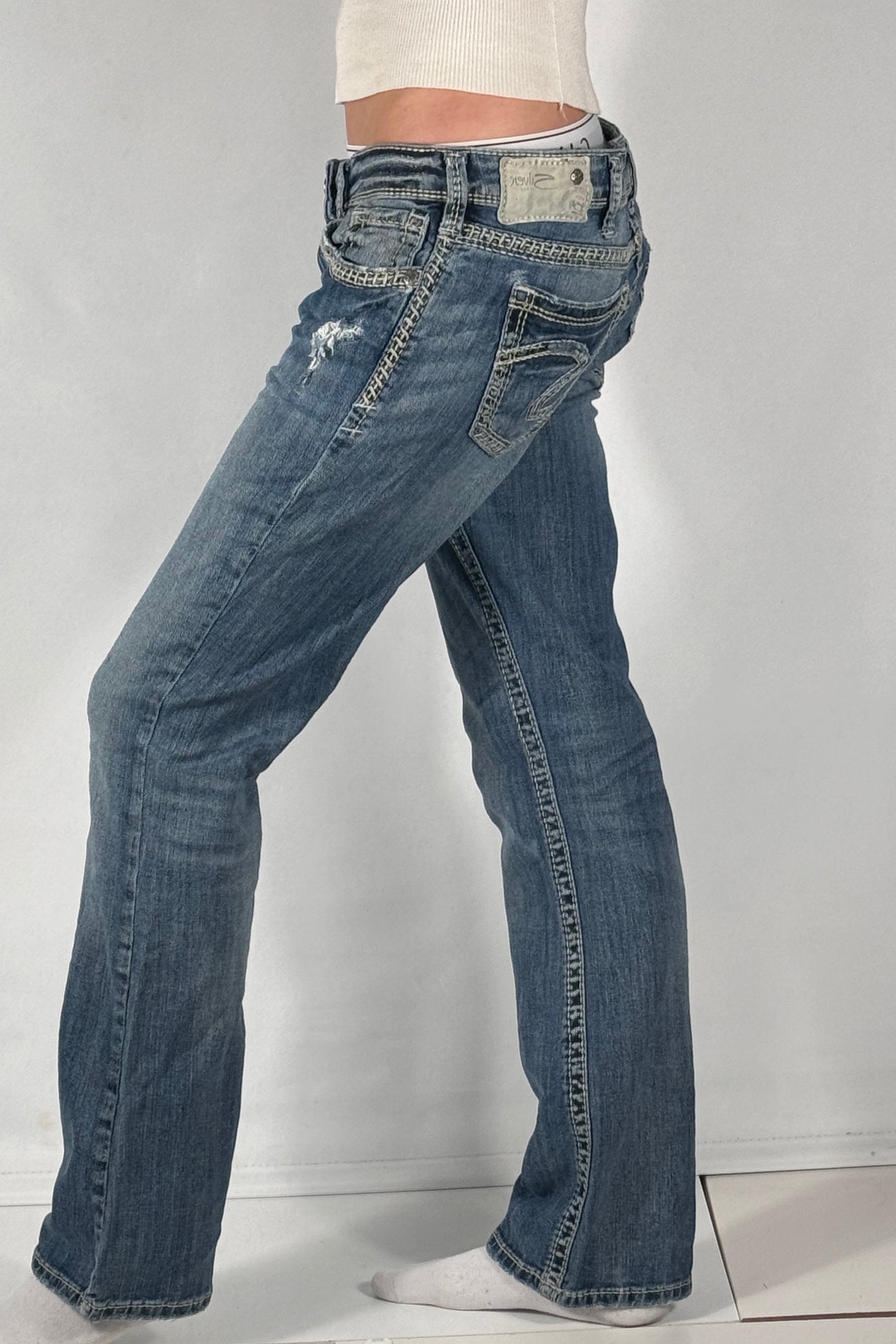 Lågmidjade jeans stl: S