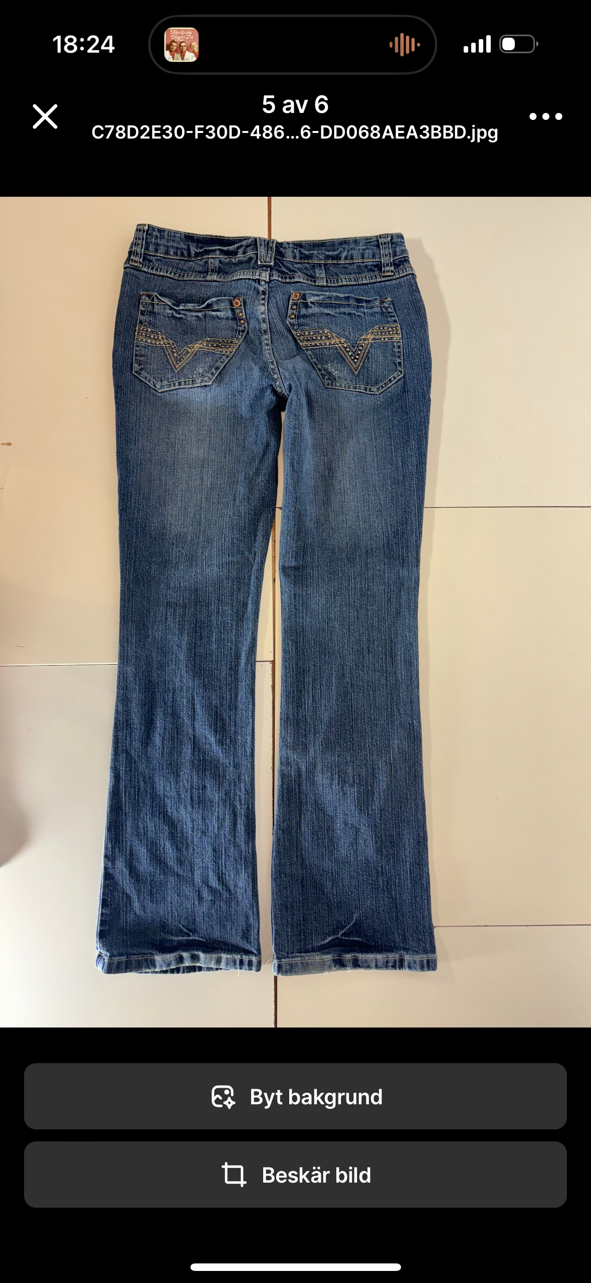 Lågmidjade jeans stl: S
