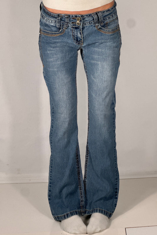 Lavtaljede jeans str: S