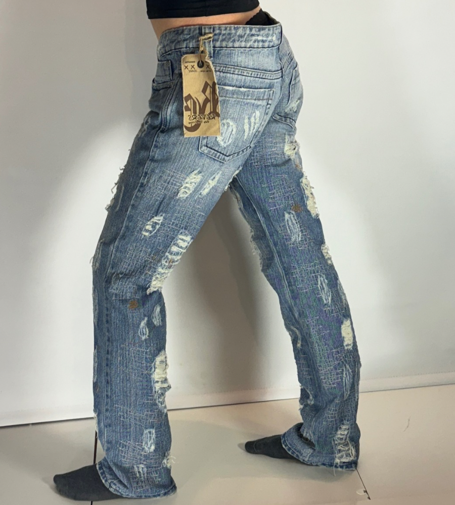 Lågmidjade jeans–stl: L