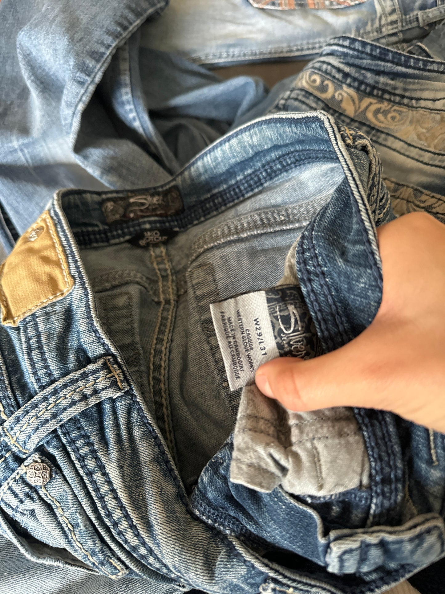 Lågmidjade jeans stl: S