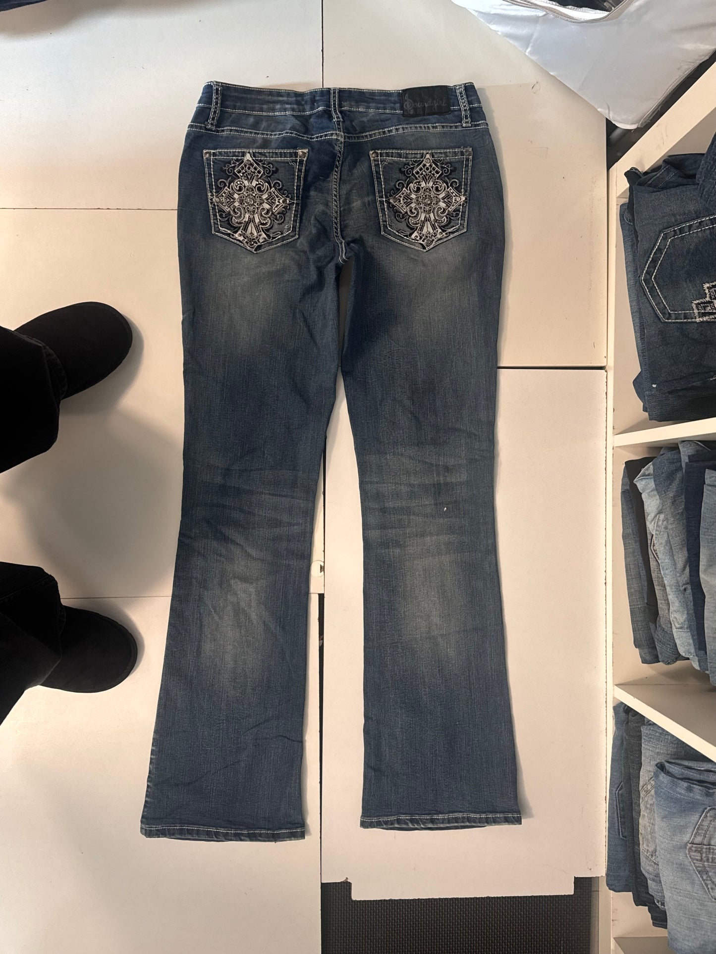 Lavtaljede jeans str: S