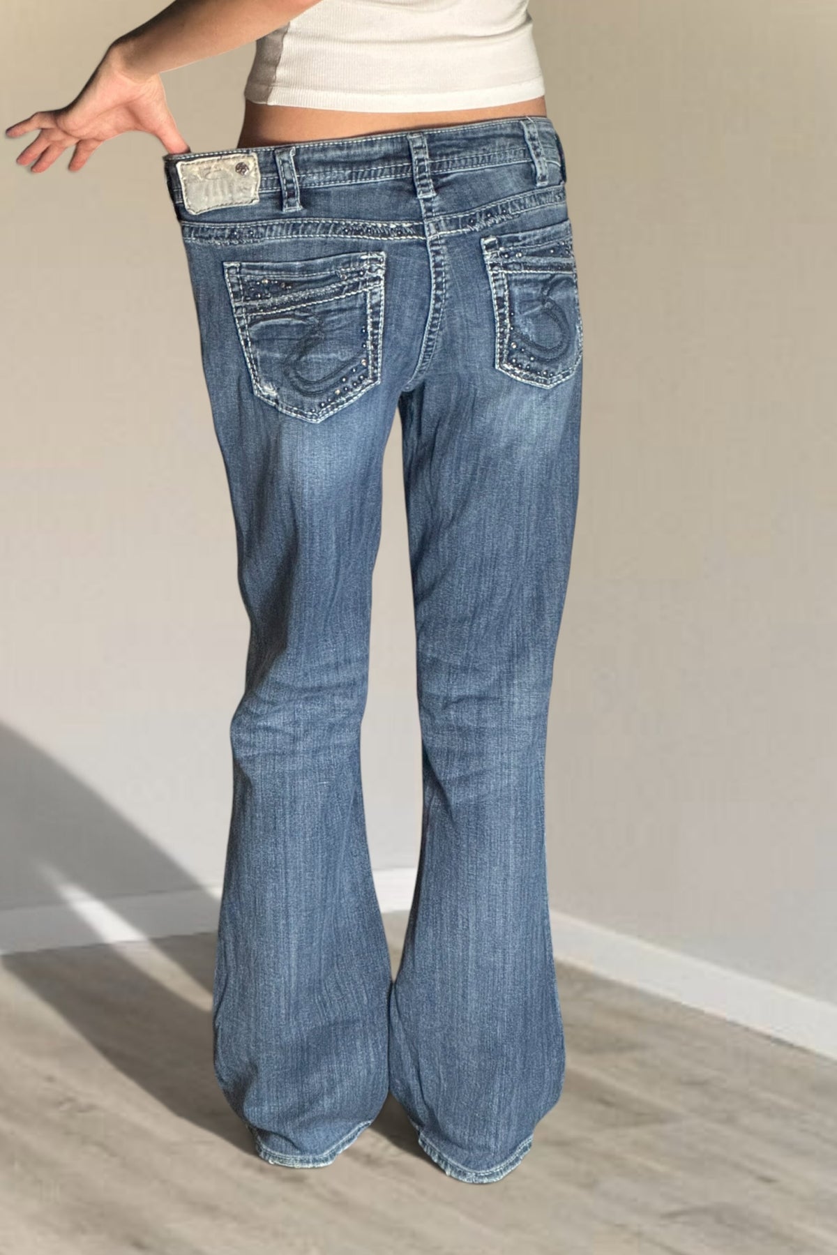 Lågmidjade jeans stl: M