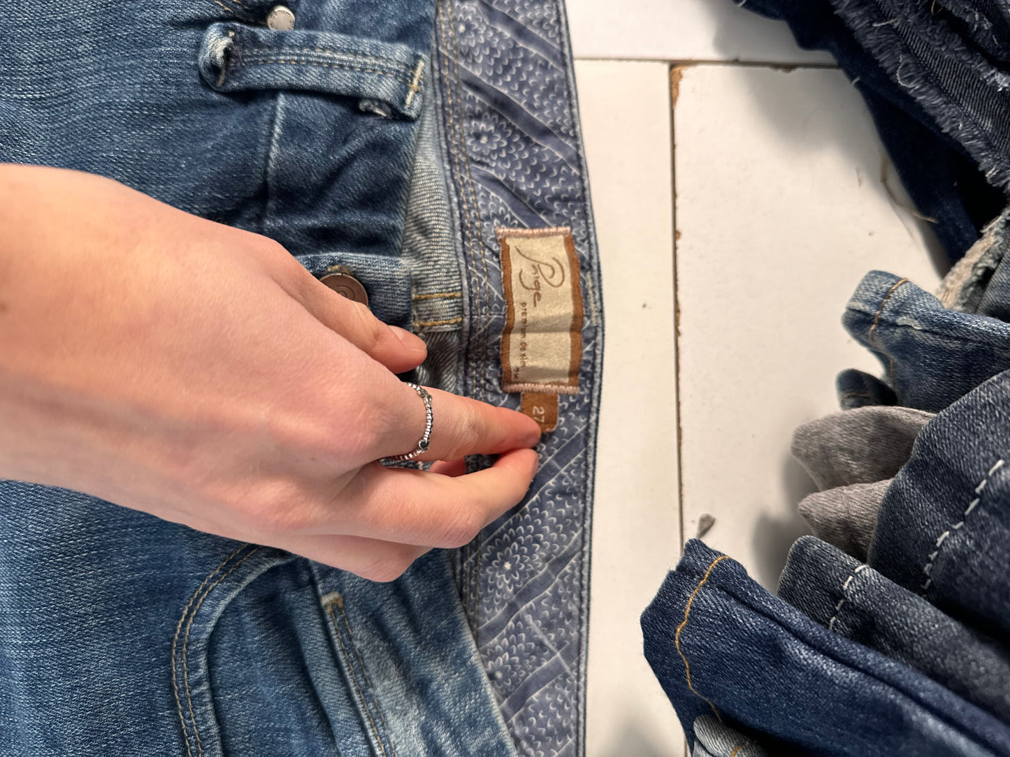 Lavtaljede jeans str: XS