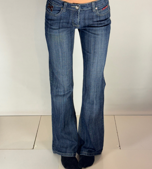 Lågmidjade jeans–stl: XS
