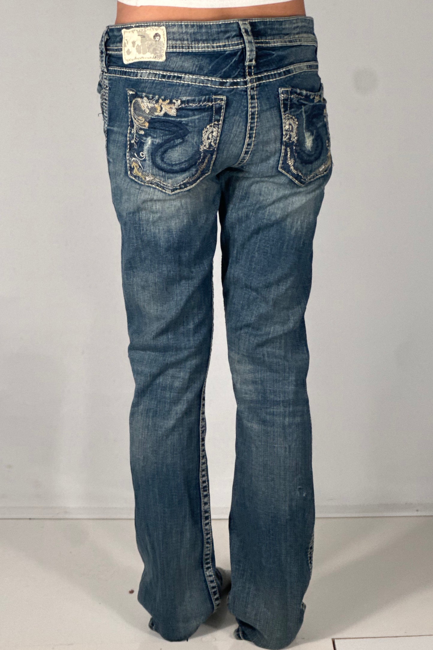 Lavtaljede jeans str: S