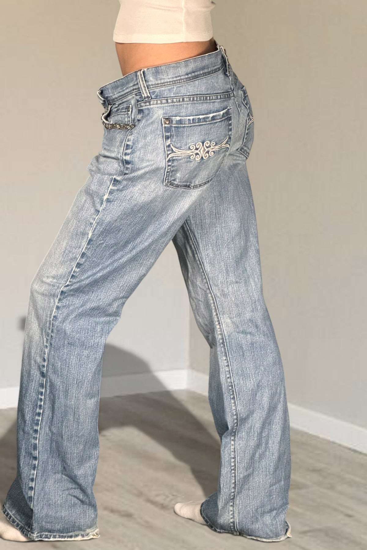 Lågmidjade jeans stl: M