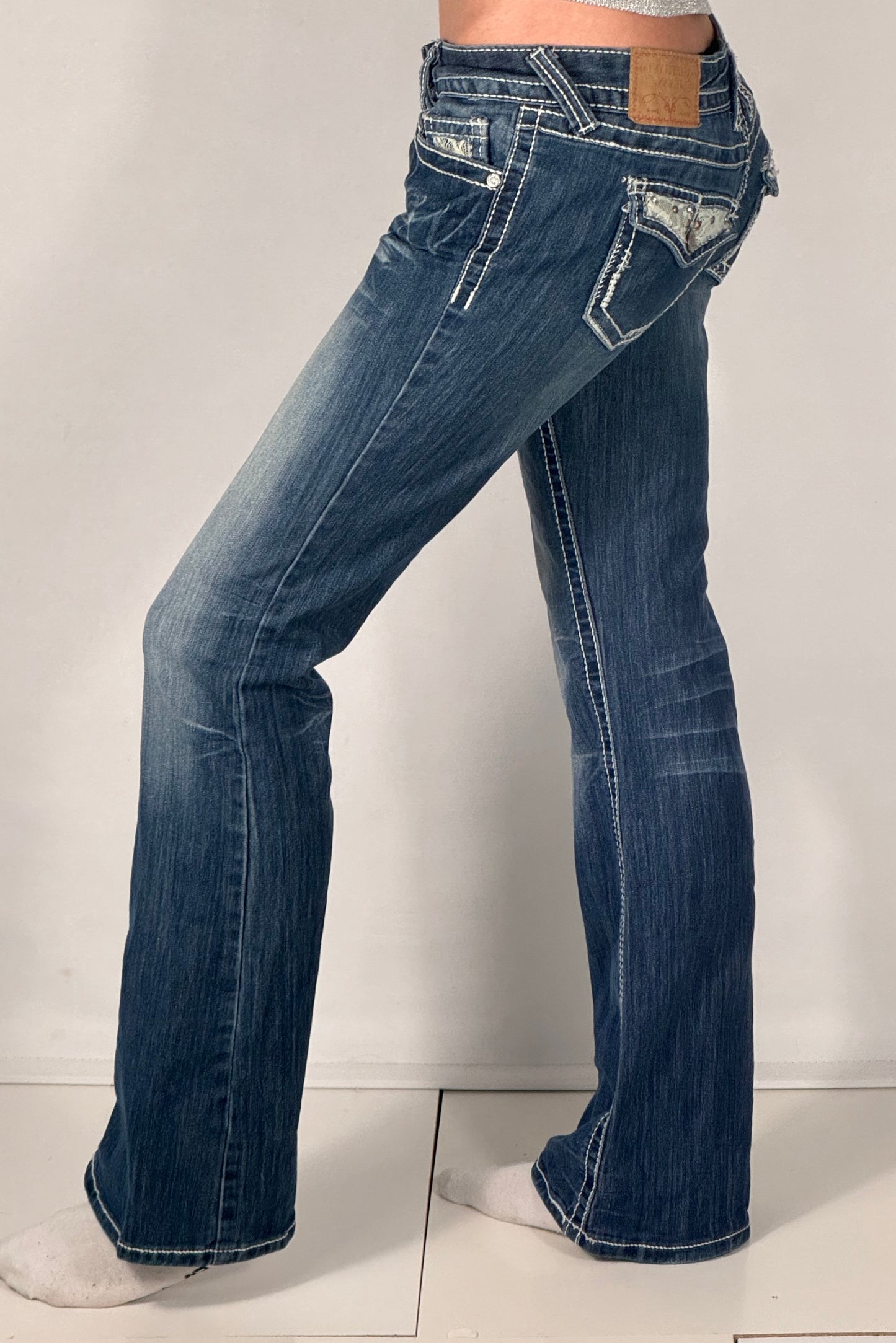 Lavtaljede jeans str: S