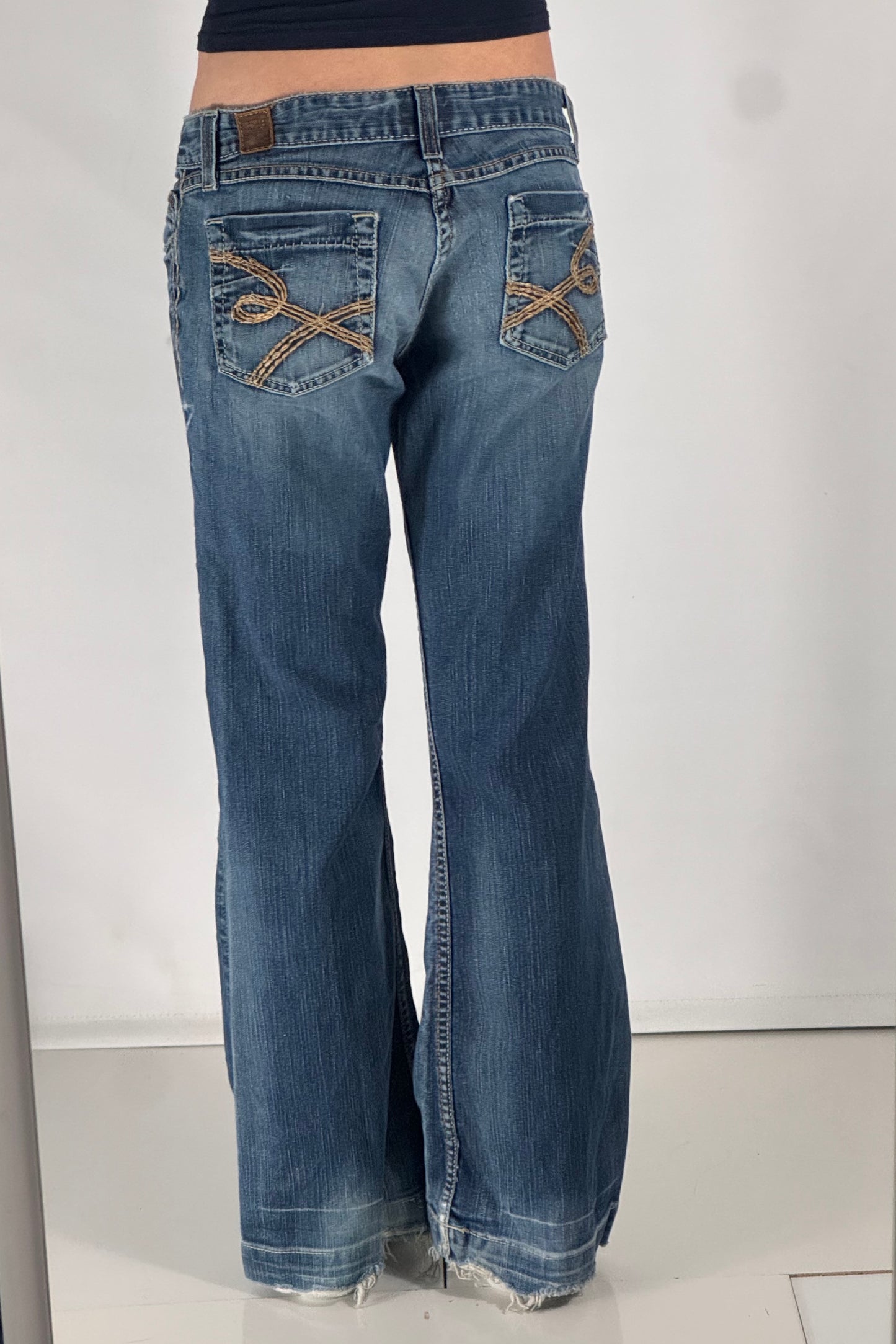Lavtaljede jeans str: S