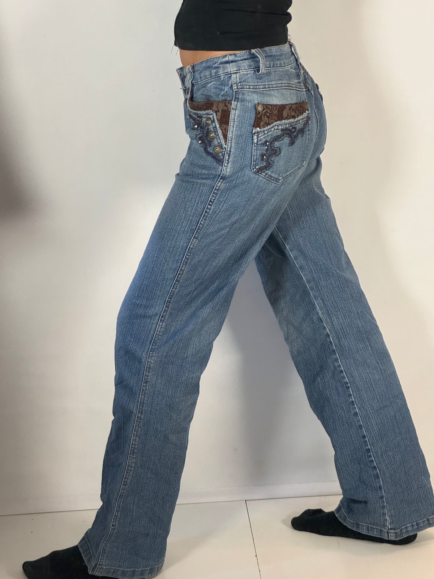 Utsvängda jeans stl: XS