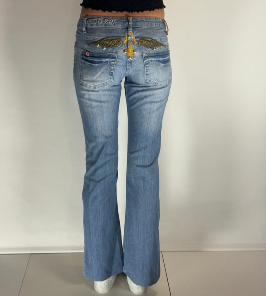 Lågmidjade jeans–stl: XS