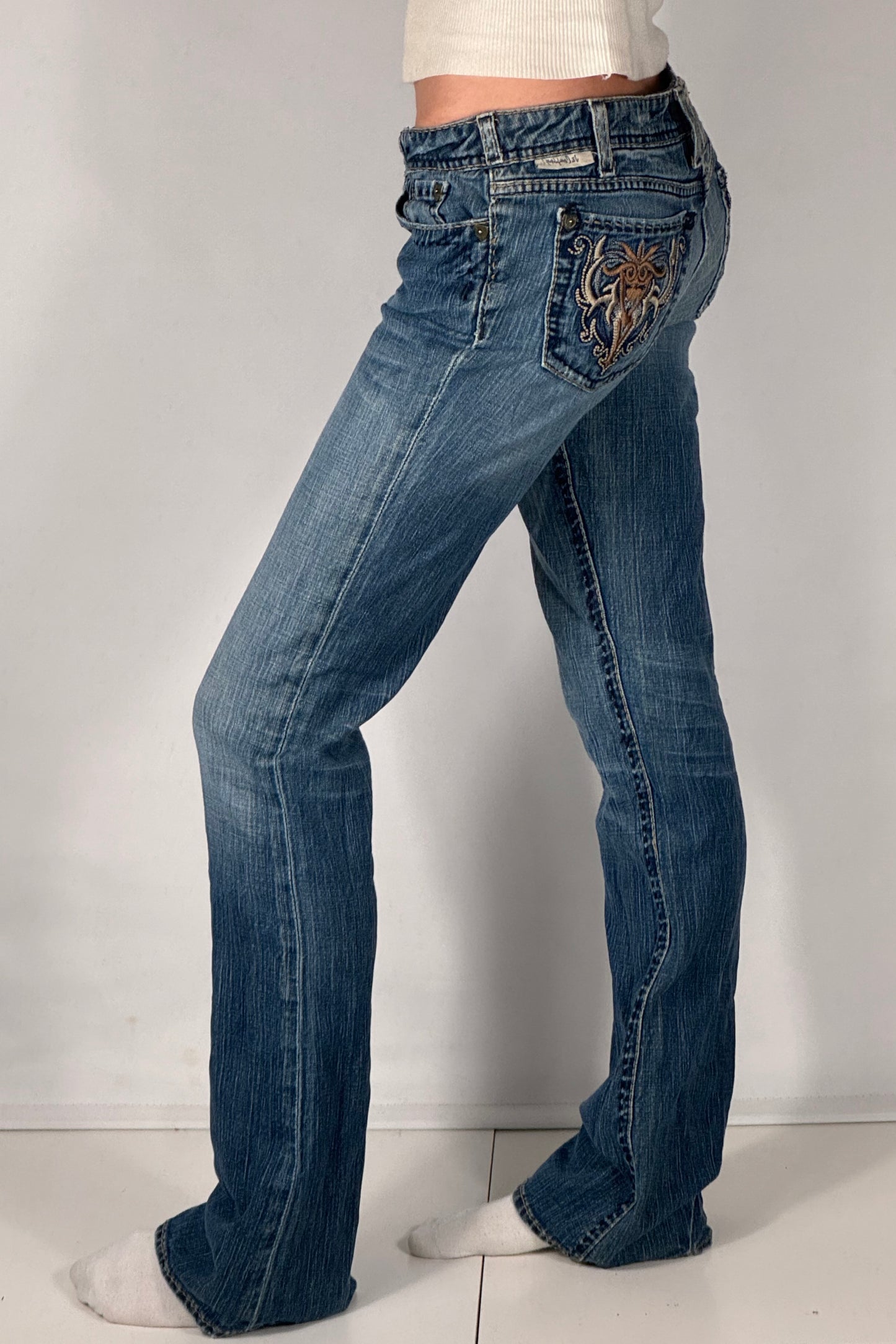 Lavtaljede jeans str: S