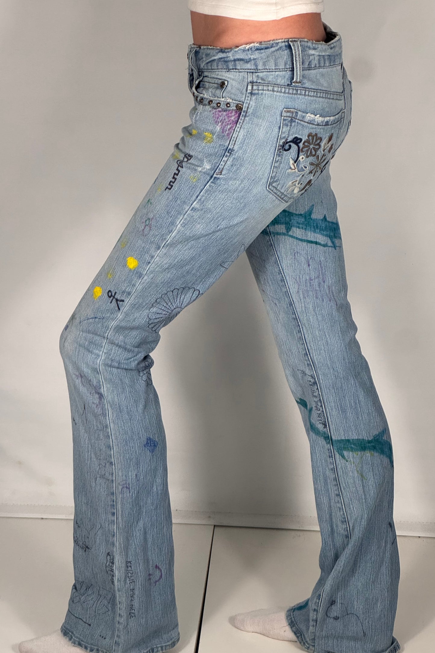Lågmidjade jeans stl: XS