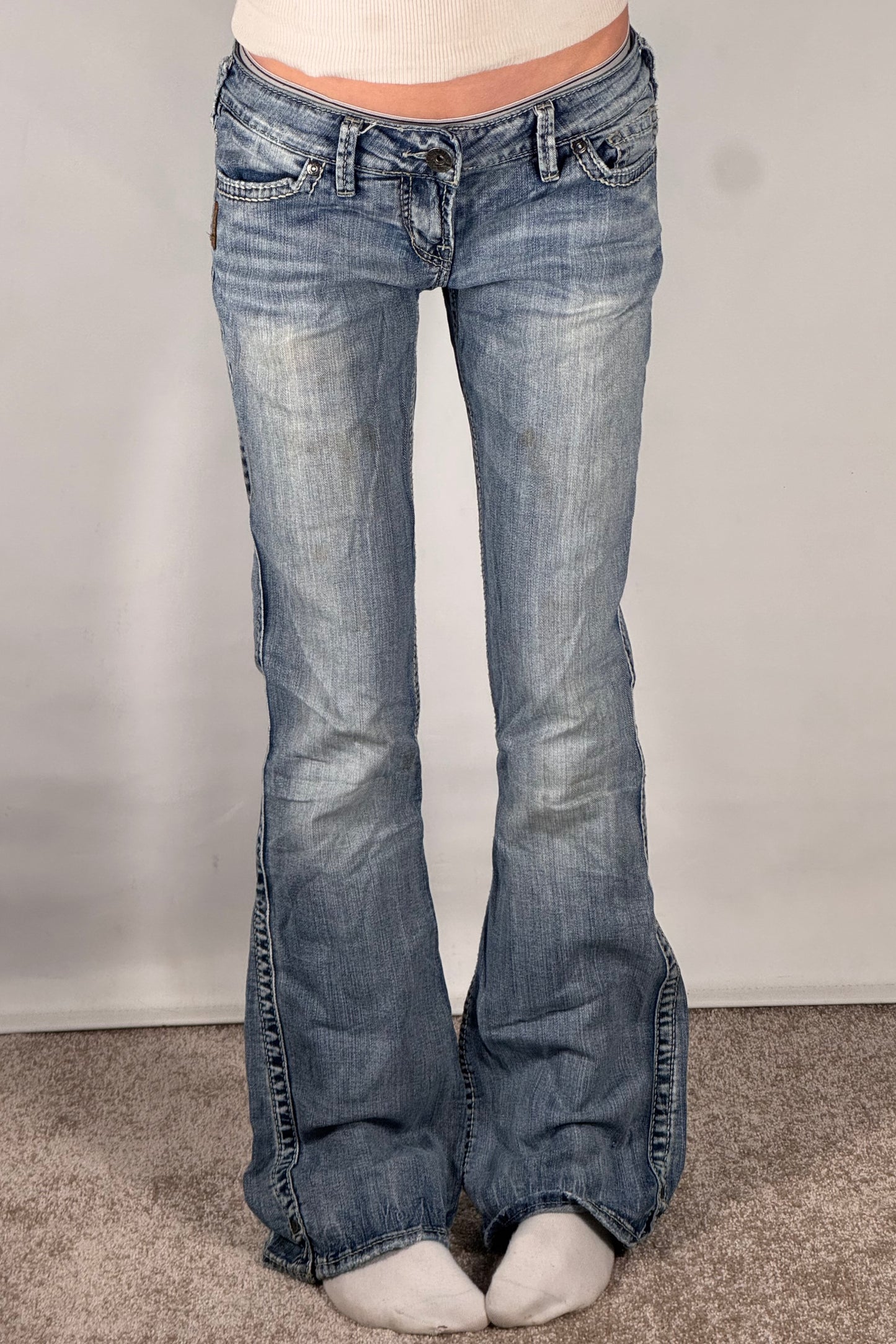 Lavtaljede jeans str: S
