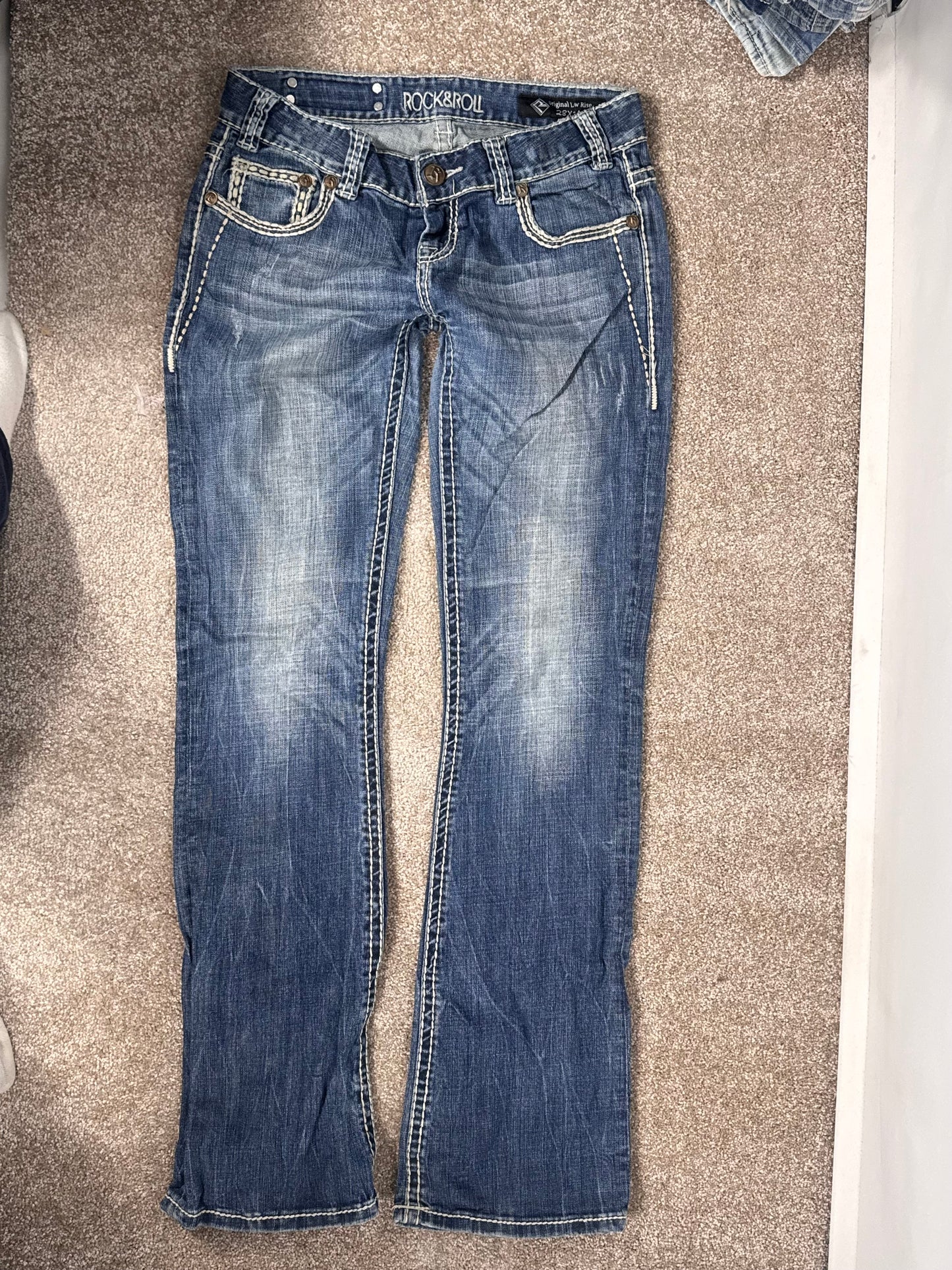 Lavtaljede jeans str: S