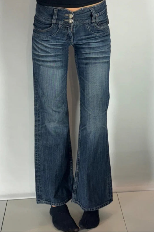 Lågmidjade jeans–stl: XXS