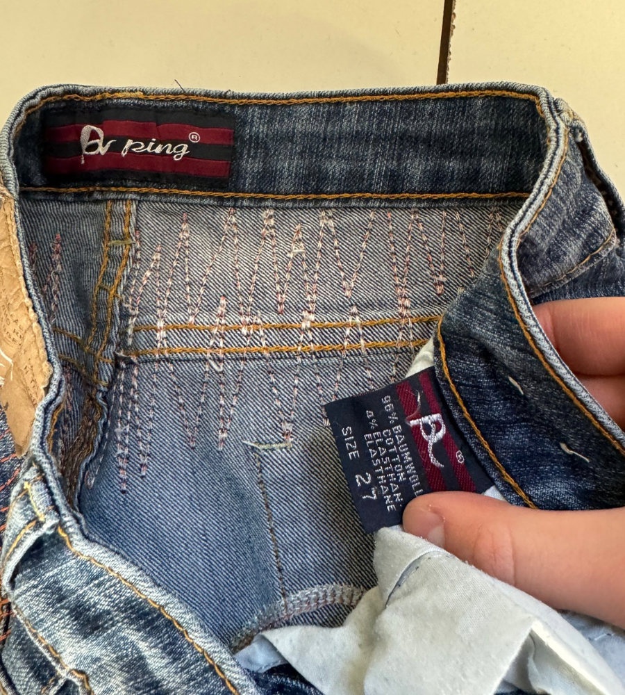 Lågmidjade jeans–stl: XS