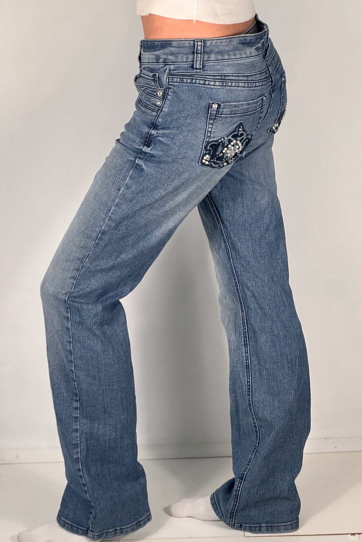 Lågmidjade jeans stl: S